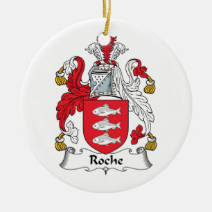 Roche Family Crest Ceramic Tree Decoration