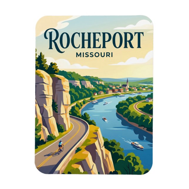 Rocheport Missouri Magnet (Vertical)