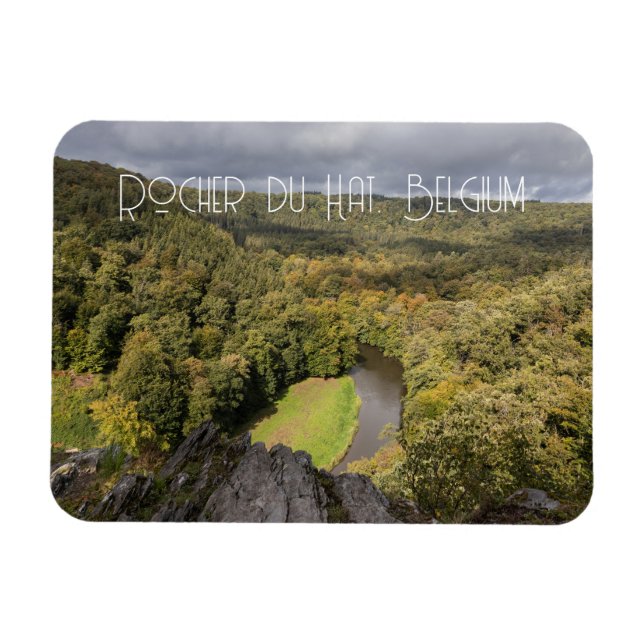 Rocher du Hat Famous View, Belgium Magnet (Horizontal)