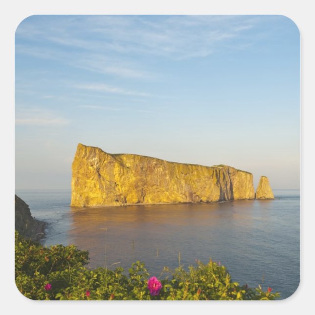 Rocher Perce (Perce Rock), Quebec, Canada. Square Sticker (Front)