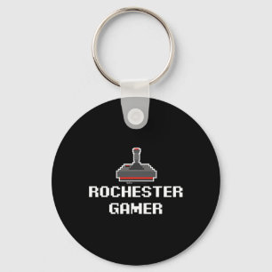 Rochester Gamer 8-bit City  Key Ring