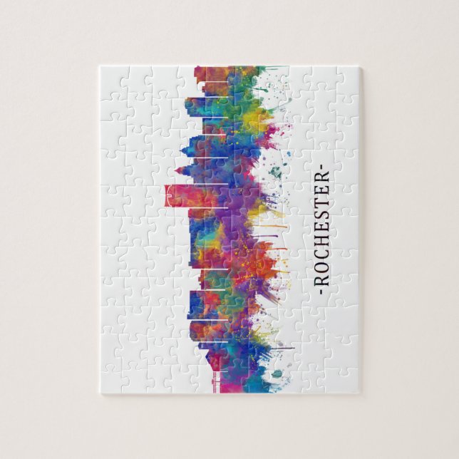 Rochester Minnesota Skyline Jigsaw Puzzle (Vertical)