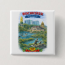 Rochester MN Minnesota Landmarks Button