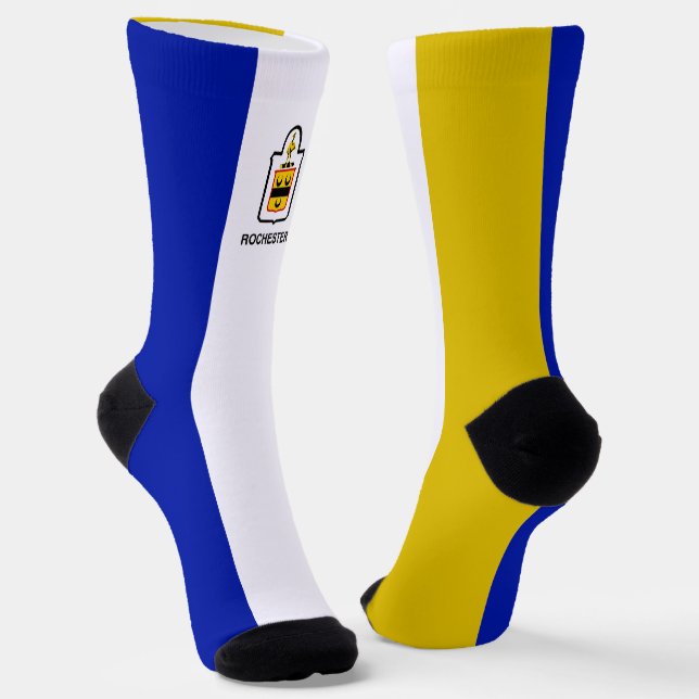 Rochester (New York) city flag Socks (Angled)