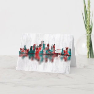 Rochester New York Skyline Holiday Card