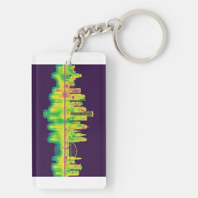 Rochester New York Skyline Key Ring (Back)