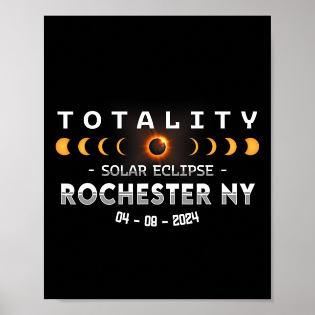Rochester Ny Total Solar Eclipse 2024  Poster (Front)