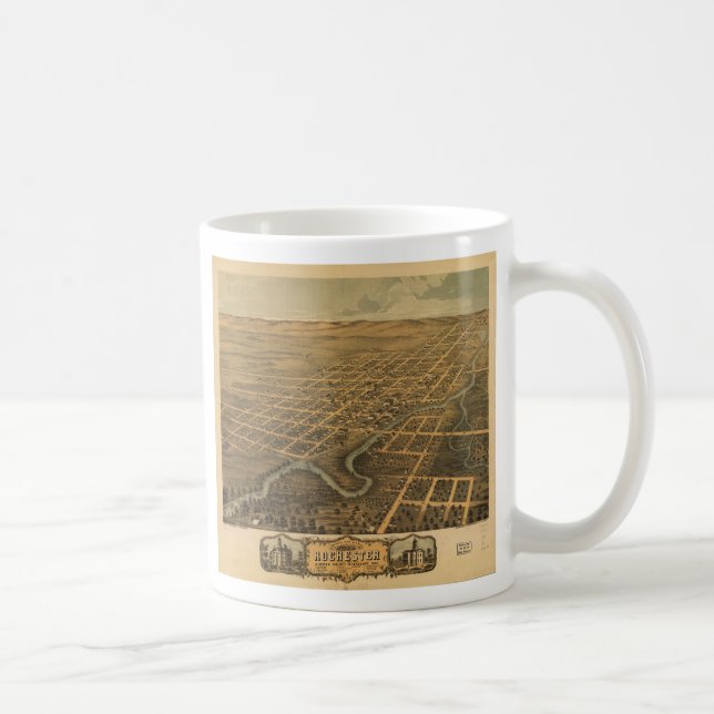 Rochester Olmsted County Minnesota (1869) Coffee Mug (Right)