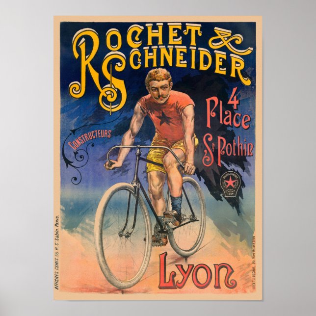Rochet & Schneider France Vintage Poster 1890 (Front)
