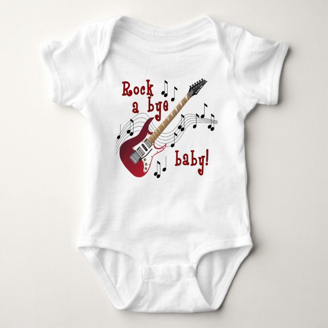 Rock A Bye Baby Red Bodysuit (Front)