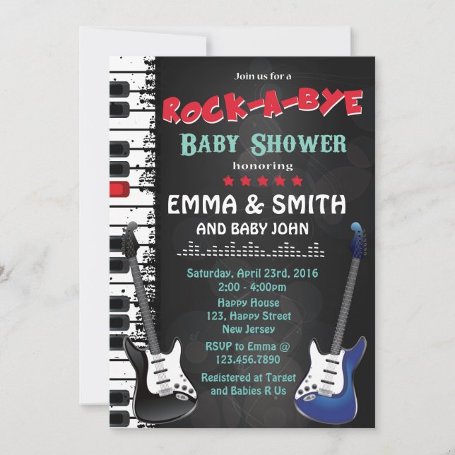 Rock-A-Bye Baby Shower Invitation (Front)