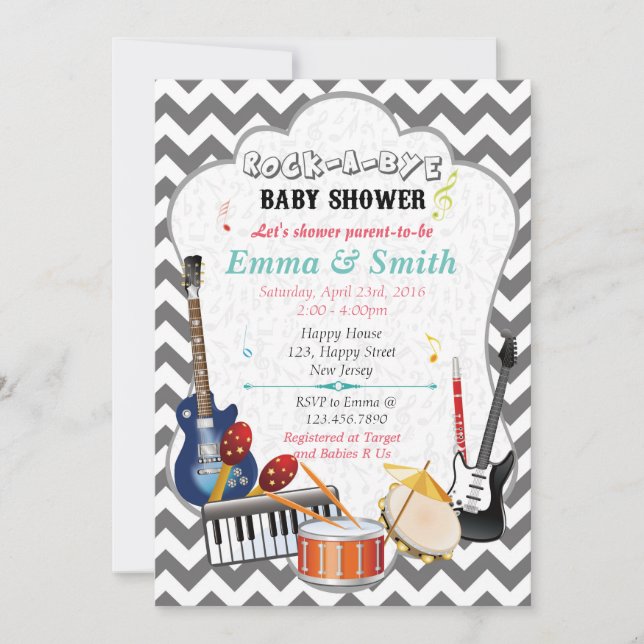 Rock-A-Bye Baby Shower Invitation (Front)