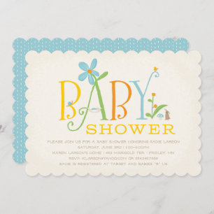Rock-a-bye Baby Shower Invitation - Blue