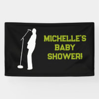 Rock a Bye Rock Star Guitar Baby Shower Banner