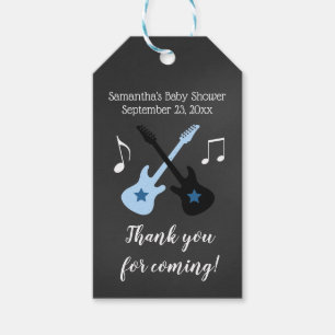 Rock a bye Rockstar Baby Shower Gift Tag