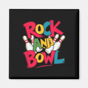 Rock And Bowl Men Women Players Ten Pin Bowling  Magnet