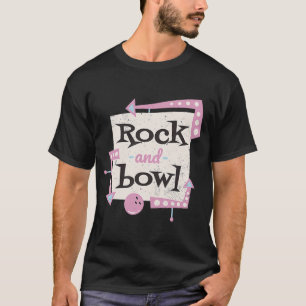 Rock and Bowl Retro Pink Vintage Bowling Ball Alle T-Shirt