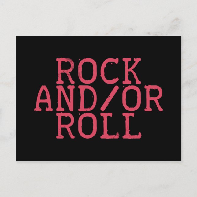 ROCK AND/OR ROLL! POSTCARD (Front)