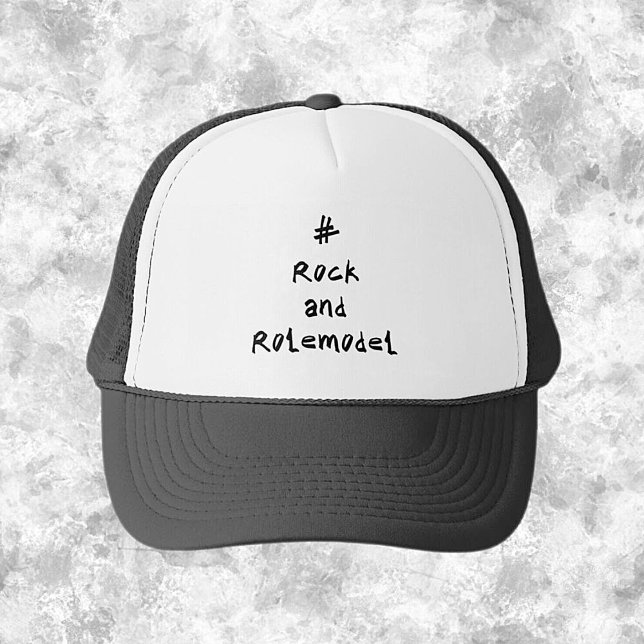 # Rock and Rolemodel - Black. Trucker Hat (Creator Uploaded)