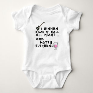 Rock and roll all night baby bodysuit