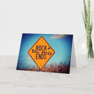 Rock and Roll and Happy Birthday Card