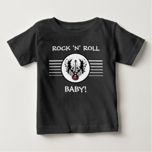 Rock and Roll Baby Guitar Heavy Metal Music Rocker T-Shirt
