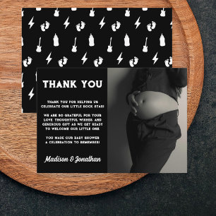 Rock And Roll Baby Shower Little Rock Star Thank You Card
