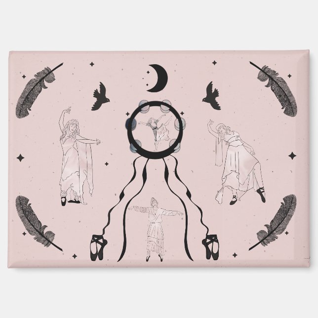 Rock and Roll Ballerina II Magnet (Front)