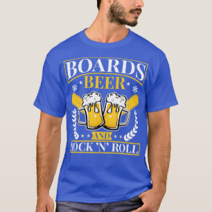 Rock And Roll Beer Concert Festival Snowboarding T-Shirt