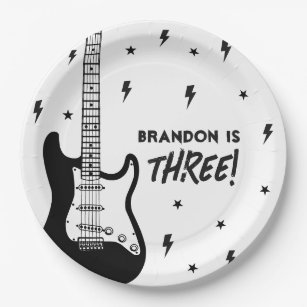 Rock and Roll Birthday Party Paper Plate