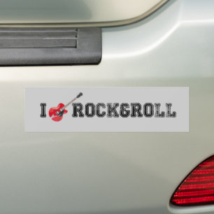 Rock and Roll Bumper Sticker