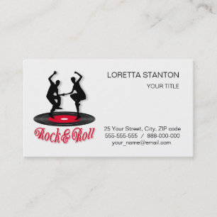 Rock and roll business card