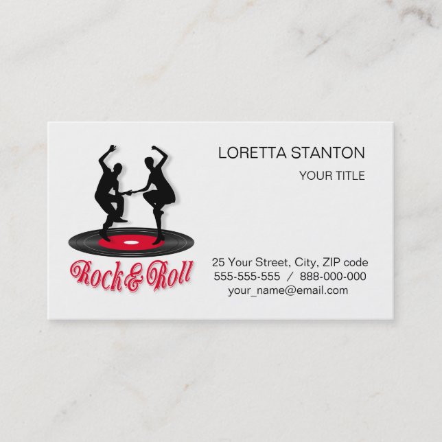 Rock and roll business card (Front)