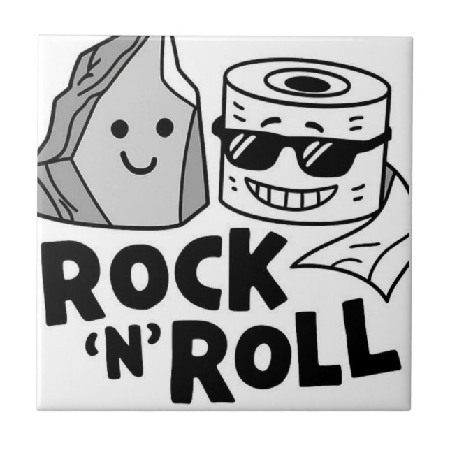 Rock and Roll Ceramic Tile (Front)