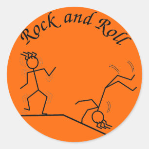 Rock And Roll Classic Round Sticker