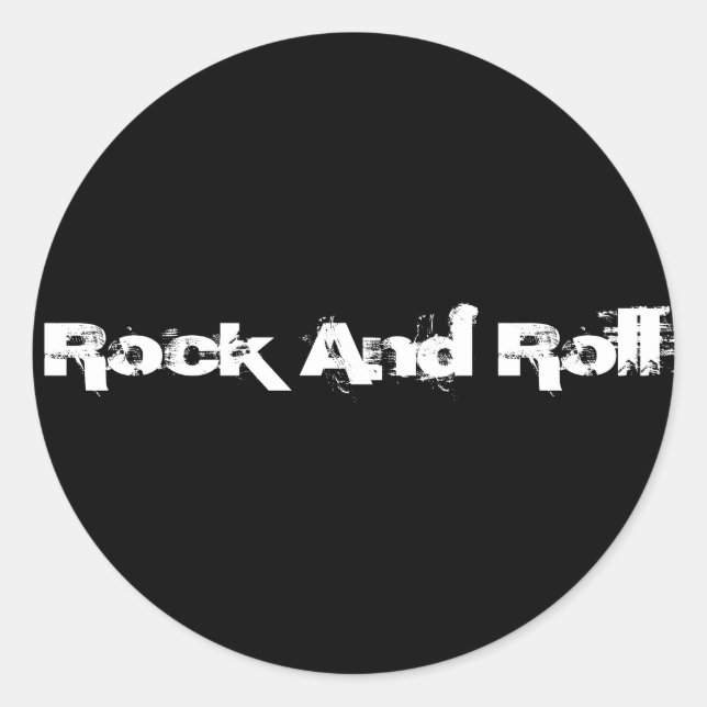 Rock And Roll Classic Round Sticker (Front)