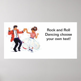 Rock and Roll Dancing Banner Poster