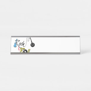 Rock And Roll Desk Name Plate