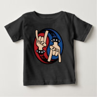 Rock and Roll Devil Horns Yin Yang