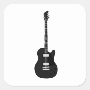 Rock and Roll electric and acoustic guitar Square Sticker