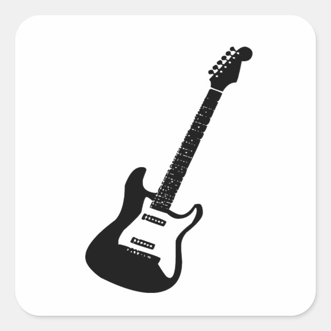 Rock and Roll electric and acoustic guitar  Square Sticker (Front)
