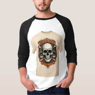 rock and roll festival t-shirt showcasing a skull 