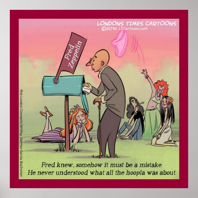 Rock And Roll Fred Funny Poster (Front)