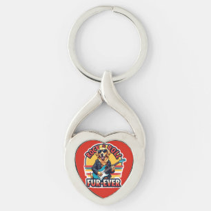 Rock and Roll Fur-Ever Golden Retriever Dog  Key Ring