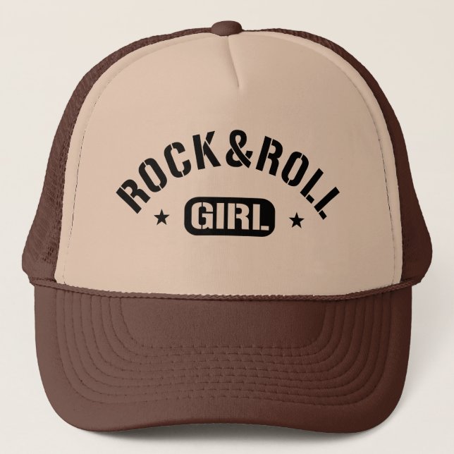 Rock And Roll Girl Trucker Hat (Front)