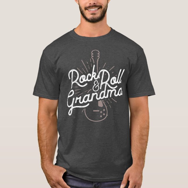 Rock And Roll Grandma Gift For Rocker Grandmas T-Shirt (Front)