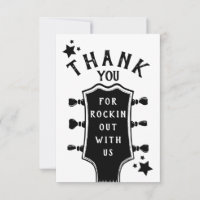 Rock and Roll Guitar Baby Shower Thank You