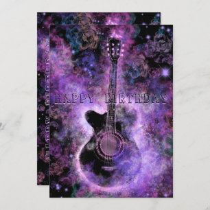Rock and Roll Guitar Birthday Card