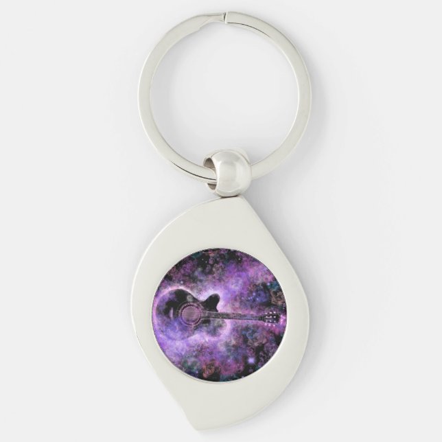 Rock and Roll Guitar Keychain (Front)