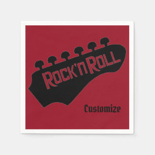 Rock and Roll Guitar Personalised Napkins